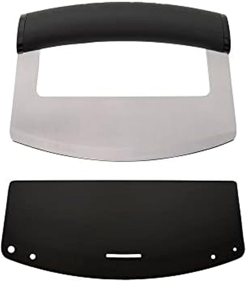KitchenAid Mezzaluna Knife with Stainless Steel Curved Blade with Ergonomic Handle, 6 Inch, Black - Image 1